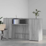 vidaXL Birou de recepție Gri Sonoma 200x50x103,5 cm Lemn prelucrat vidaXL Birou de recepție Gri Sonoma 200x50x103,5 cm Lemn prelucrat