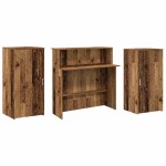 vidaXL Birou de recepție Lemn vechi 200x50x103,5 cm Lemn prelucrat
