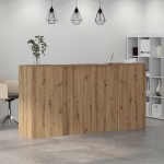 vidaXL Birou de recepție Stejar Artisan 200x50x103,5 cm Lemn prelucrat vidaXL Birou de recepție Stejar Artisan 200x50x103,5 cm Lemn prelucrat