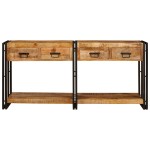 vidaXL Mese consolă 2 pcs Maro 160 x 33 x 75 cm Lemn de Acacia masiv