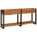 vidaXL Mese consolă 2 pcs Maro 160 x 33 x 75 cm Lemn de Acacia masiv