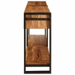 vidaXL Mese consolă 2 pcs Maro 200 x 33 x 75 cm Lemn masiv de acacia vidaXL Mese consolă 2 pcs Maro 200 x 33 x 75 cm Lemn masiv de acacia