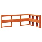 vidaXL Pat cu bibliotecă fără saltea maro 160x200 cm lemn masiv de pin