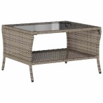 vidaXL Set mobilier grădină cu perne, 6 piese, gri, poliratan