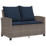 vidaXL Set mobilier grădină cu perne, 6 piese, gri, poliratan vidaXL Set mobilier grădină cu perne, 6 piese, gri, poliratan