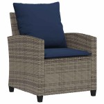 vidaXL Set mobilier grădină cu perne, 6 piese, gri, poliratan vidaXL Set mobilier grădină cu perne, 6 piese, gri, poliratan