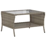 vidaXL Set mobilier grădină cu perne, 6 piese, gri, poliratan vidaXL Set mobilier grădină cu perne, 6 piese, gri, poliratan