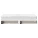 vidaXL Pat de zi cu saltea alb 100x200 cm lemn masiv de pin