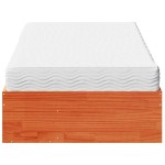vidaXL Pat de zi cu saltea ceară maro 100x200 cm lemn masiv de pin