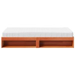 vidaXL Pat de zi cu saltea, maro ceruit, 90x200 cm, lemn masiv pin