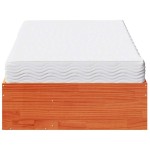 vidaXL Pat de zi cu saltea, maro ceruit, 80x200 cm, lemn masiv pin