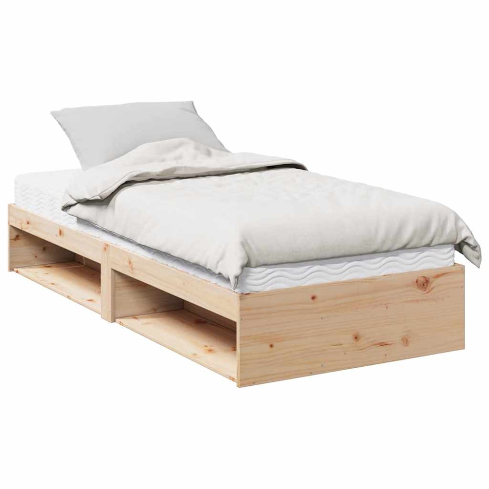 vidaXL Pat de zi cu saltea, 90x190 cm, lemn masiv de pin