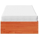 vidaXL Pat de zi cu saltea, maro ceruit, 90x190 cm, lemn masiv pin