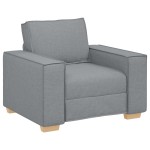 vidaXL Set de canapea cu pernă 3 pcs Gri 220 x 78 x 84 cm țesătură vidaXL Set de canapea cu pernă 3 pcs Gri 220 x 78 x 84 cm țesătură