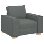 vidaXL Set de canapea cu pernă 3 pcs Gri 220 x 78 x 84 cm țesătură