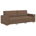 vidaXL Set de canapea cu pernă 3 pcs Maro 220 x 78 x 84 cm țesătură