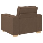 vidaXL Set de canapea cu pernă 3 pcs Maro 220 x 78 x 84 cm țesătură