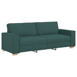 vidaXL Set de canapea 3 pcs Verde închis 220 x 78 x 84 cm țesătură vidaXL Set de canapea 3 pcs Verde închis 220 x 78 x 84 cm țesătură