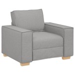 vidaXL Set de canapea cu pernă 3 pcs Gri 220 x 78 x 84 cm țesătură