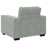 vidaXL Set de canapea cu pernă 3 pcs Gri 220 x 78 x 84 cm Catifea