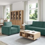 vidaXL Set de canapele cu perne, 3 piese, verde închis, catifea vidaXL Set de canapele cu perne, 3 piese, verde închis, catifea