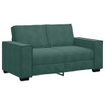 vidaXL Set de canapele cu perne, 3 piese, verde închis, catifea vidaXL Set de canapele cu perne, 3 piese, verde închis, catifea