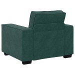 vidaXL Set de canapele cu perne, 3 piese, verde închis, catifea vidaXL Set de canapele cu perne, 3 piese, verde închis, catifea