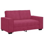vidaXL Set canapea cu perne, 3 piese, roșu vin, catifea vidaXL Set canapea cu perne, 3 piese, roșu vin, catifea