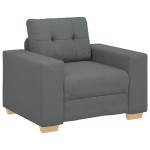 vidaXL Set de canapea cu pernă cu pernă 3 pcs Gri țesătură
