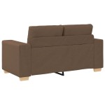 vidaXL Set de canapea cu pernă cu pernă 3 pcs Maro țesătură vidaXL Set de canapea cu pernă cu pernă 3 pcs Maro țesătură