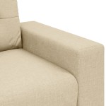 vidaXL Set de canapea cu pernă cu pernă 3 pcs Crem țesătură