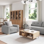 vidaXL Set de canapea cu pernă cu pernă 3 pcs Gri țesătură vidaXL Set de canapea cu pernă cu pernă 3 pcs Gri țesătură