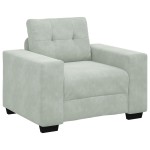 vidaXL Set de canapea cu pernă 3 pcs Gri 221 x 78 x 80 cm Catifea vidaXL Set de canapea cu pernă 3 pcs Gri 221 x 78 x 80 cm Catifea