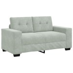 vidaXL Set de canapea cu pernă 3 pcs Gri 221 x 78 x 80 cm Catifea vidaXL Set de canapea cu pernă 3 pcs Gri 221 x 78 x 80 cm Catifea