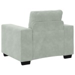 vidaXL Set de canapea cu pernă 3 pcs Gri 221 x 78 x 80 cm Catifea vidaXL Set de canapea cu pernă 3 pcs Gri 221 x 78 x 80 cm Catifea