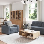 vidaXL Set de canapea cu pernă 3 pcs Gri 221 x 78 x 80 cm Catifea