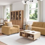 vidaXL Set de canapea cu pernă 3 pcs Maro 221 x 78 x 80 cm Catifea
