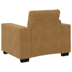 vidaXL Set de canapea cu pernă 3 pcs Maro 221 x 78 x 80 cm Catifea