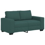 vidaXL Set de canapele cu perne, 3 piese, verde închis, textil vidaXL Set de canapele cu perne, 3 piese, verde închis, textil
