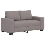 vidaXL Set de canapea cu perne, 3 piese, gri taupe, material textil