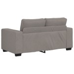 vidaXL Set de canapea cu perne, 3 piese, gri taupe, material textil