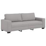 vidaXL Set de canapele cu perne, 3 piese, gri nor, textil