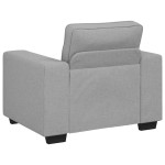 vidaXL Set de canapele cu perne, 3 piese, gri nor, textil