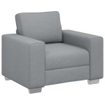 vidaXL Set de canapea cu pernă 3 pcs Gri 219 x 77 x 82 cm țesătură