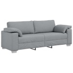 vidaXL Set de canapea cu pernă 3 pcs Gri 219 x 77 x 82 cm țesătură