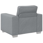 vidaXL Set de canapea cu pernă 3 pcs Gri 219 x 77 x 82 cm țesătură