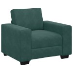 vidaXL Set de canapele cu perne, 3 piese, verde închis, catifea vidaXL Set de canapele cu perne, 3 piese, verde închis, catifea