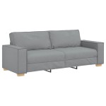 vidaXL Set de canapele cu perne, 2 piese, gri deschis, textil