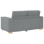 vidaXL Set de canapele cu perne, 2 piese, gri deschis, textil