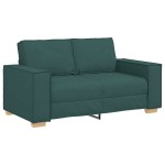 vidaXL Set de canapele cu perne, 2 piese, verde închis, textil vidaXL Set de canapele cu perne, 2 piese, verde închis, textil